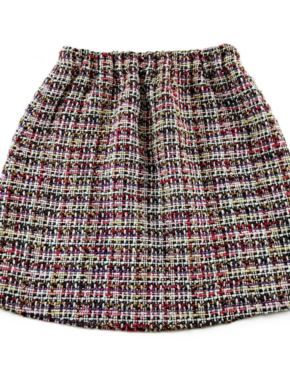 J. Crew Crewcuts Pull-On Tweed Skirt Girls Size 14 Pink Multi Wool Blend Lined
